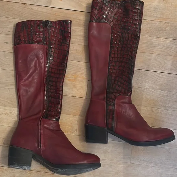 FELMINI Red Genuine Leather Boots - Picture 6 of 12
